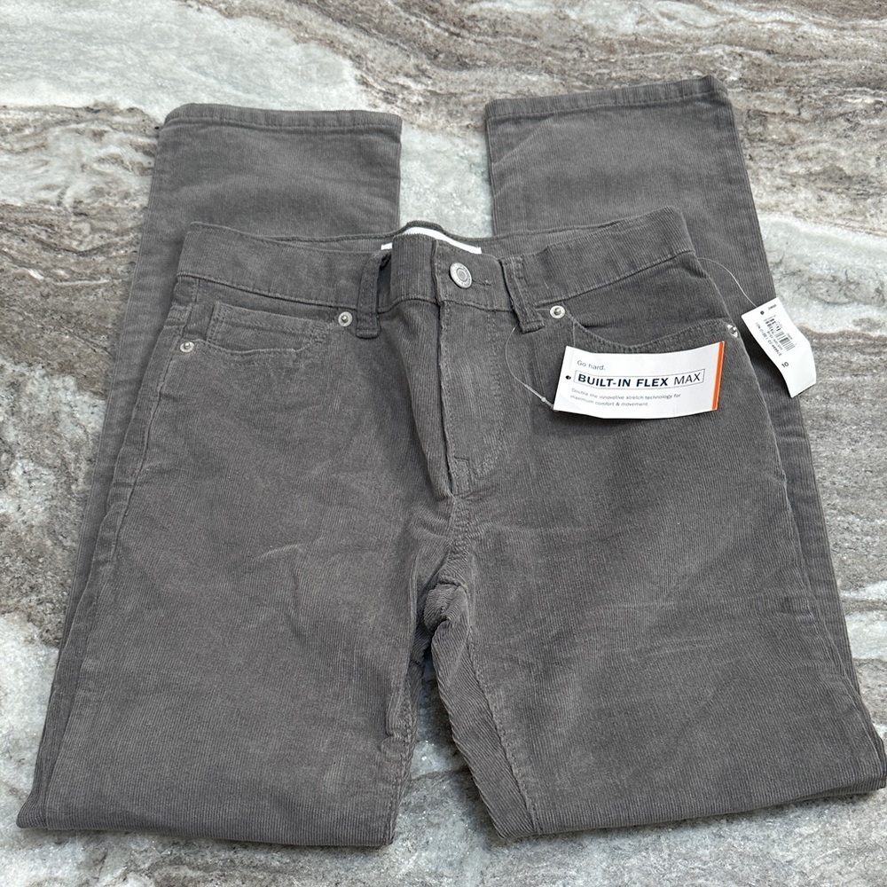 NWT Old Navy Karate Slim Corduroy Pants Gray Size 10